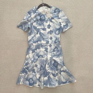 Lover Floral Blue & White Dress